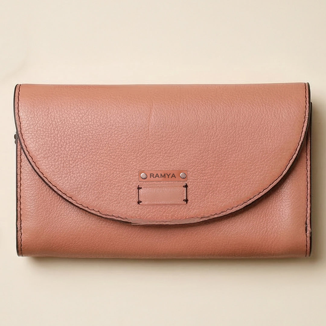 Personalized Pink Becky Leather Wallet
