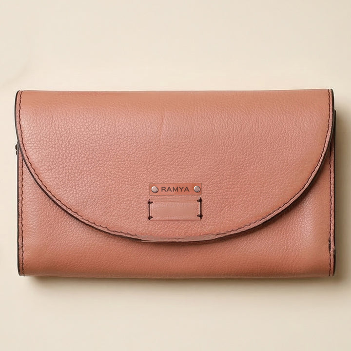 Personalized Pink Becky Leather Wallet