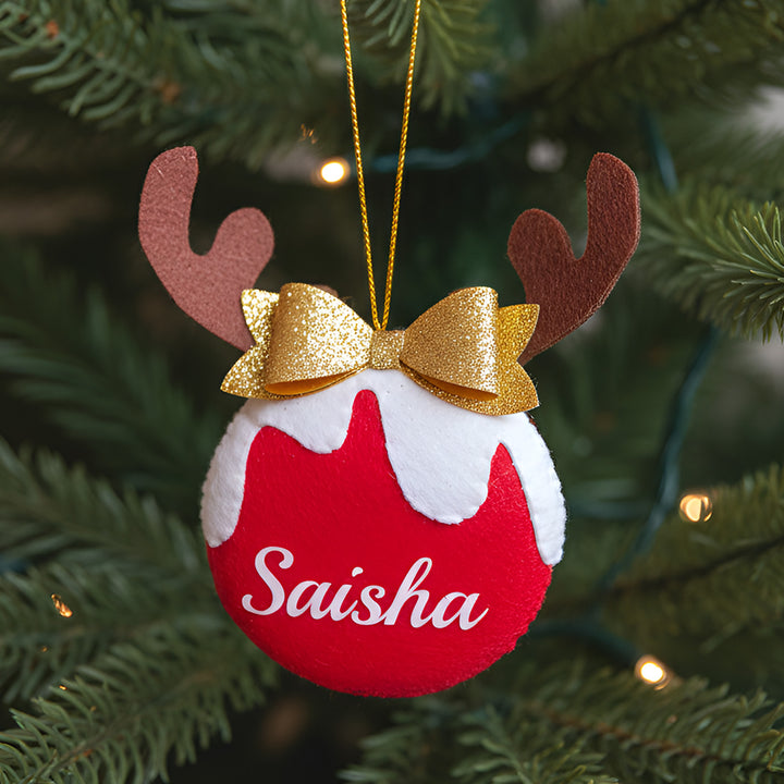 Personalized Reindeer Ornament For Christmas Tree Decoration