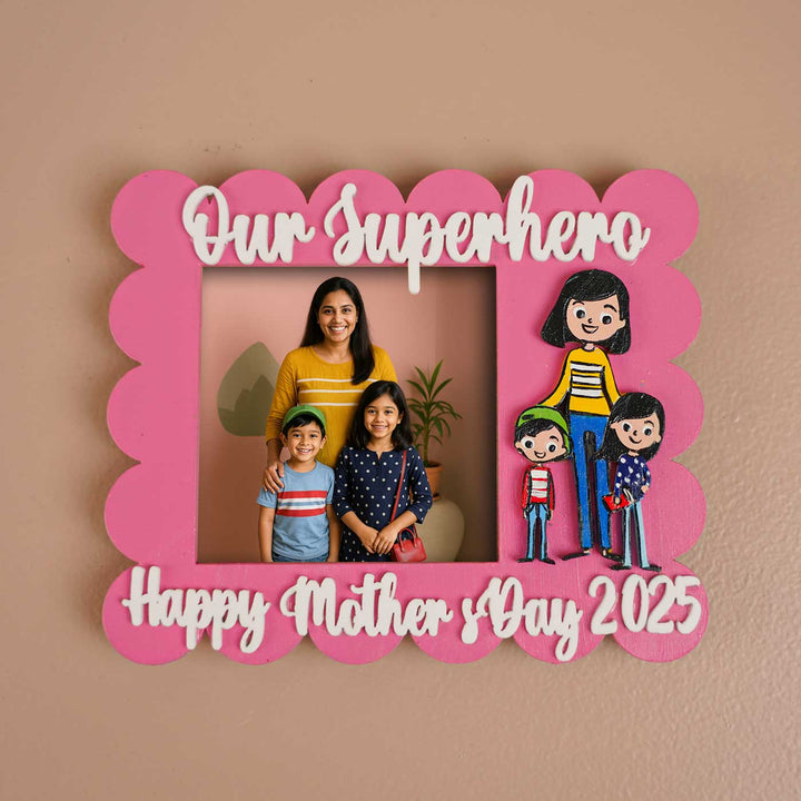 Photo Personalized Polaroid Theme MDF Wood Fridge Magnet For Mothers