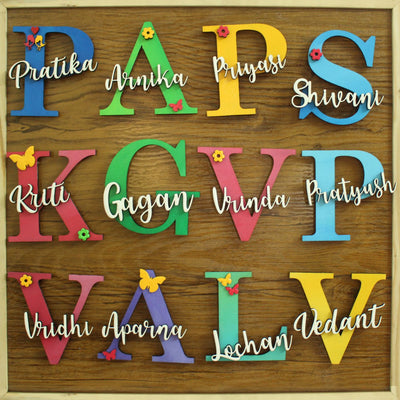 Handcrafted Personalized Name Initial Fridge Magnet