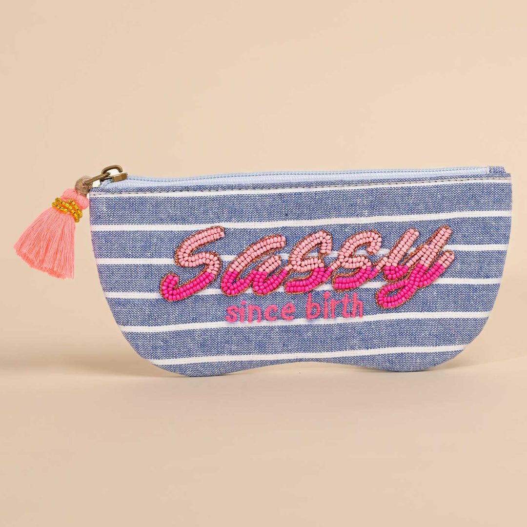 Handmade Embroidered Sassy Design Cotton Sunglass Cover
