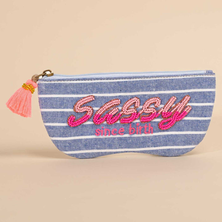 Handmade Embroidered Sassy Design Cotton Sunglass Cover