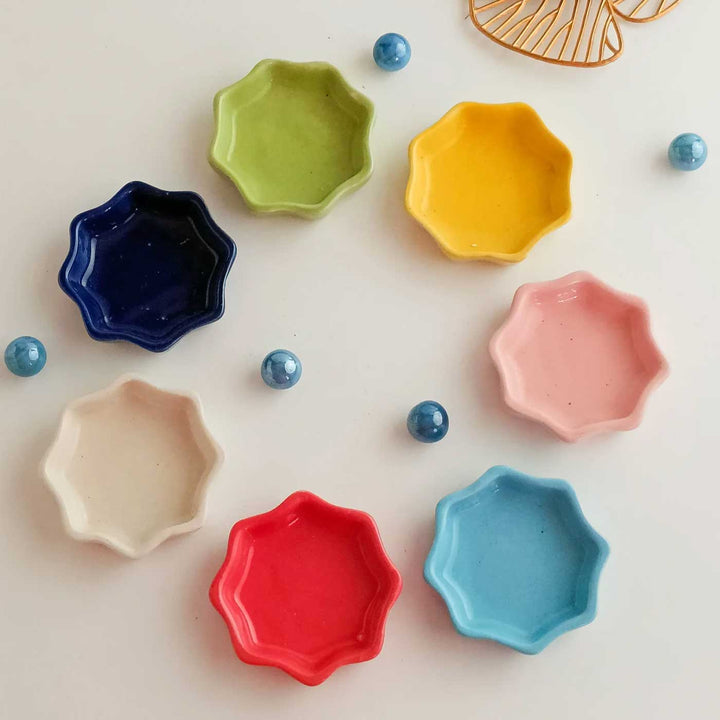 Handmade Star Shaped Ceramic Dhoop Base Stand