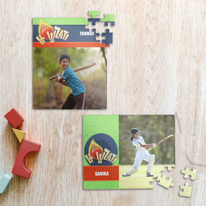 Photo Personalized Cricket Buzz Theme Acrylic Puzzle