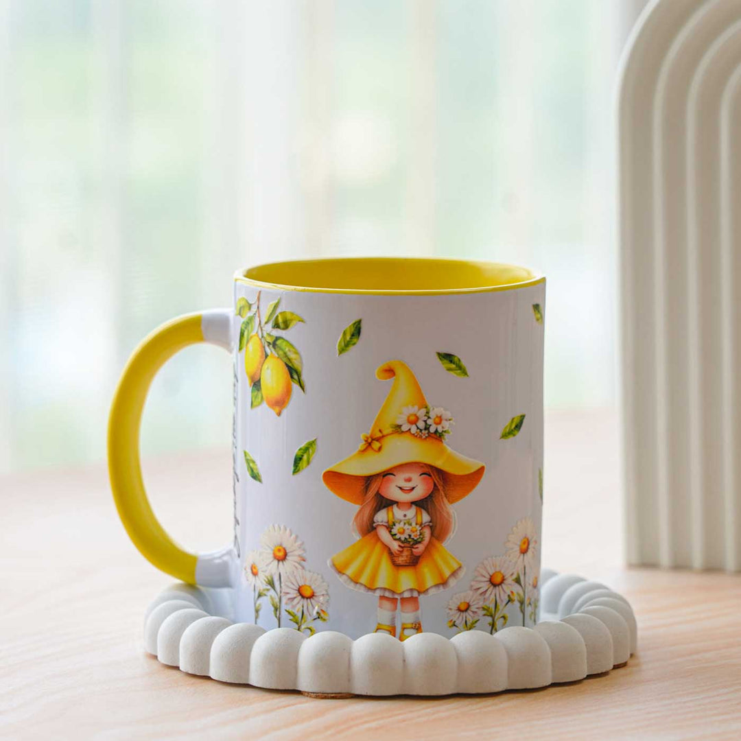 Handmade Glazed Ceramic "Fairy" Theme Illustrated Mug For Kids