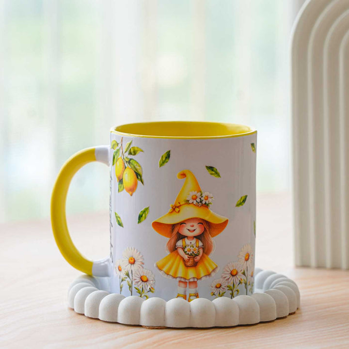 Handmade Glazed Ceramic "Fairy" Theme Illustrated Mug For Kids