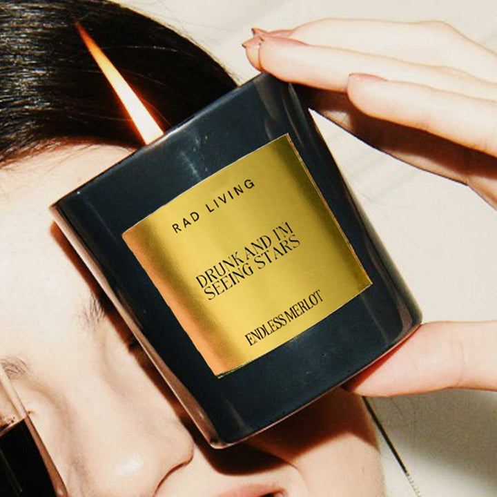 Hand Poured Drunk & I’m Seeing Stars, Endless Merlot Scented Soy Wax Candle