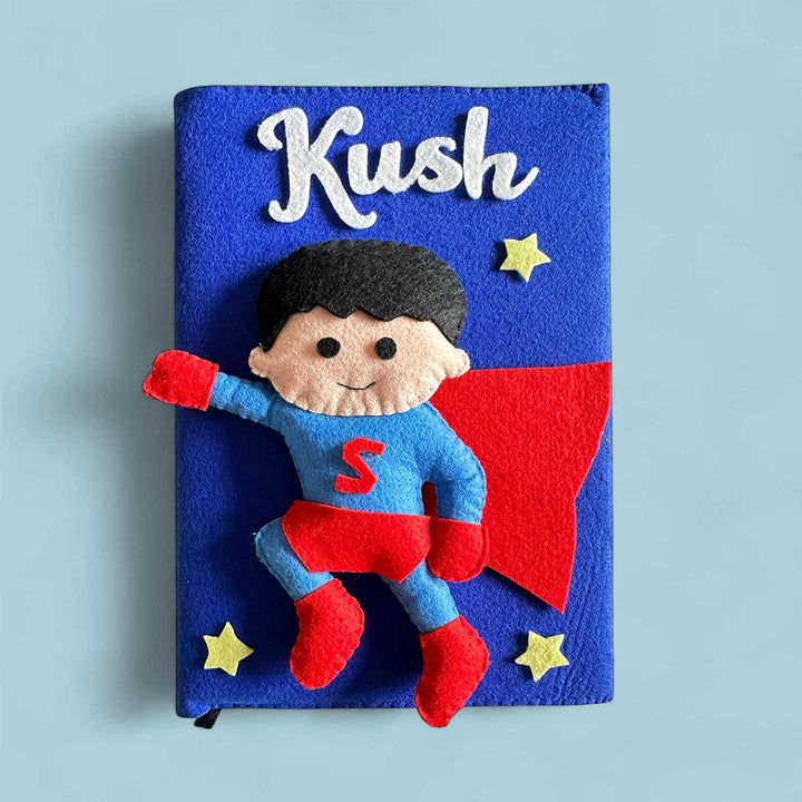Personalized 3D Superman Theme Felt Photo Album For Kids