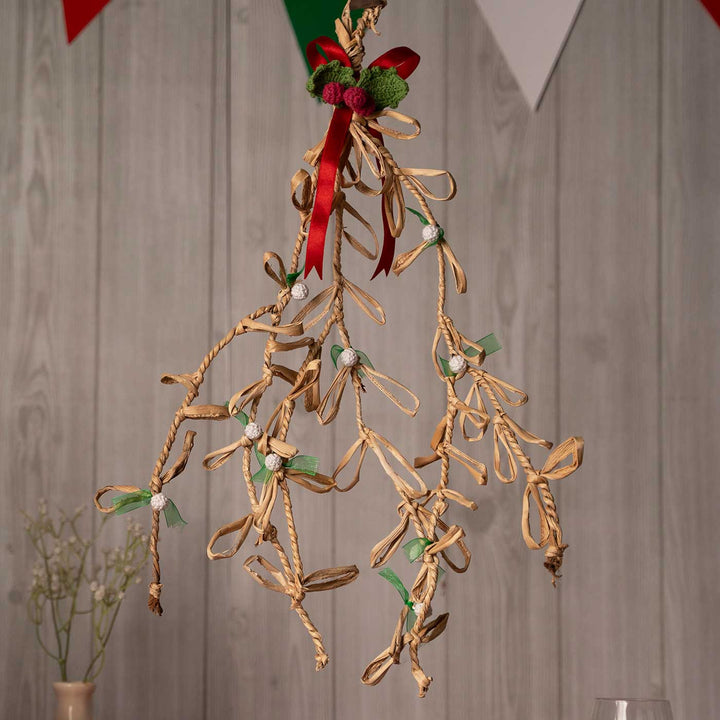 Handmade Banana Rope Mistletoe Hanging Ornaments
