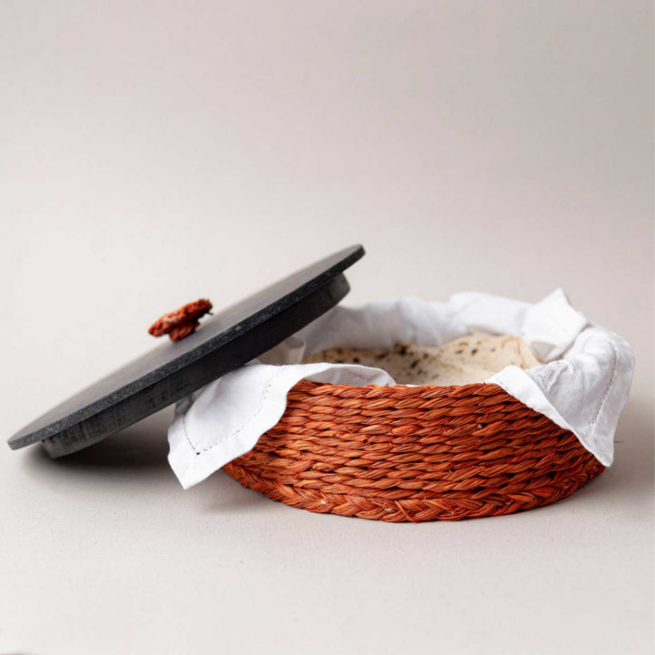 Handmade Ecofriendly Grass Woven Earthy Sophistication Sabai Roti Box