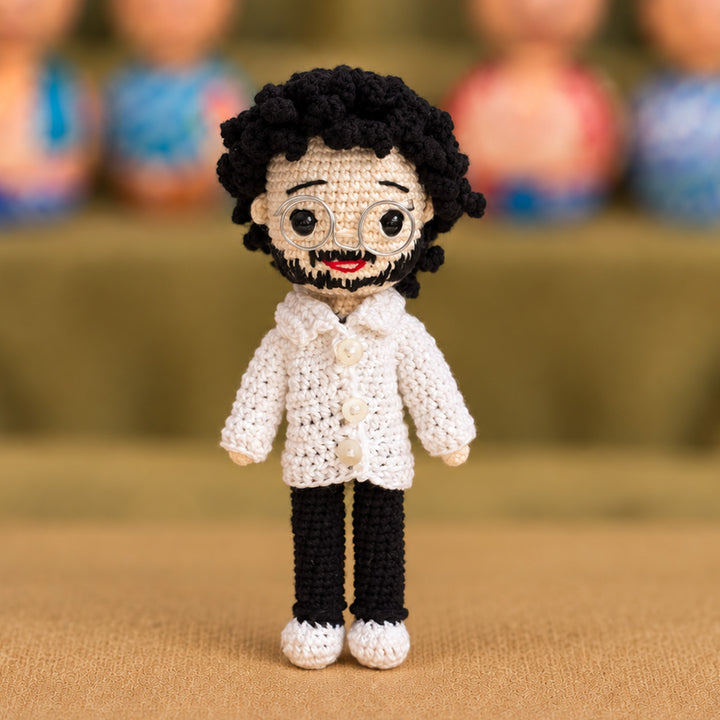 Photo Personalized Handmade Doctor Crochet Cotton Golu Doll For Gifting