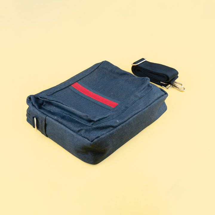 Handcrafted Upcycled Denim Crossbody Unisex Sling Bag