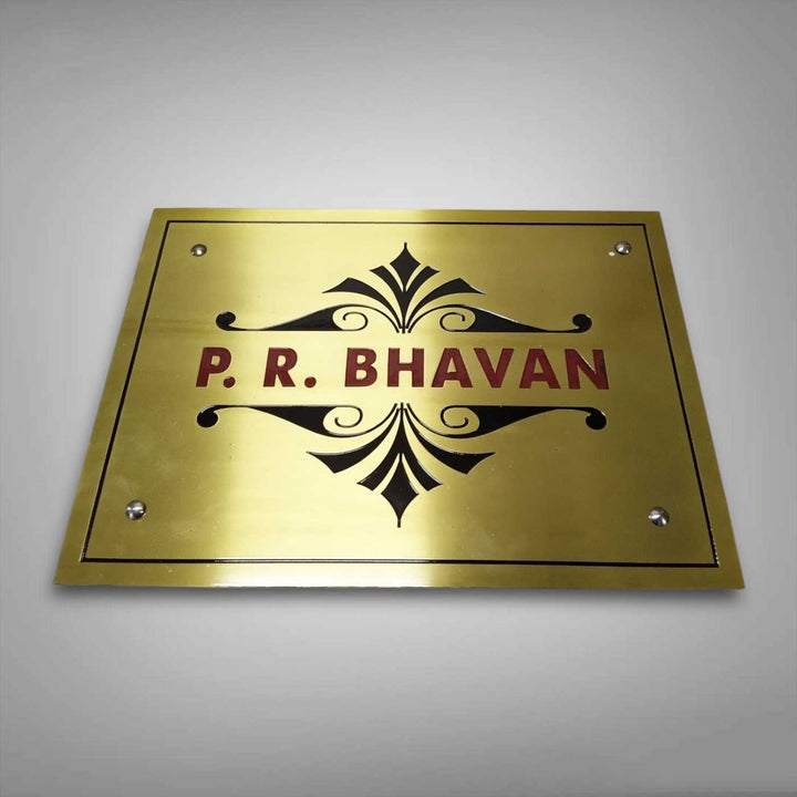 Personalized Square Engraved Stainless Steel Name Plate