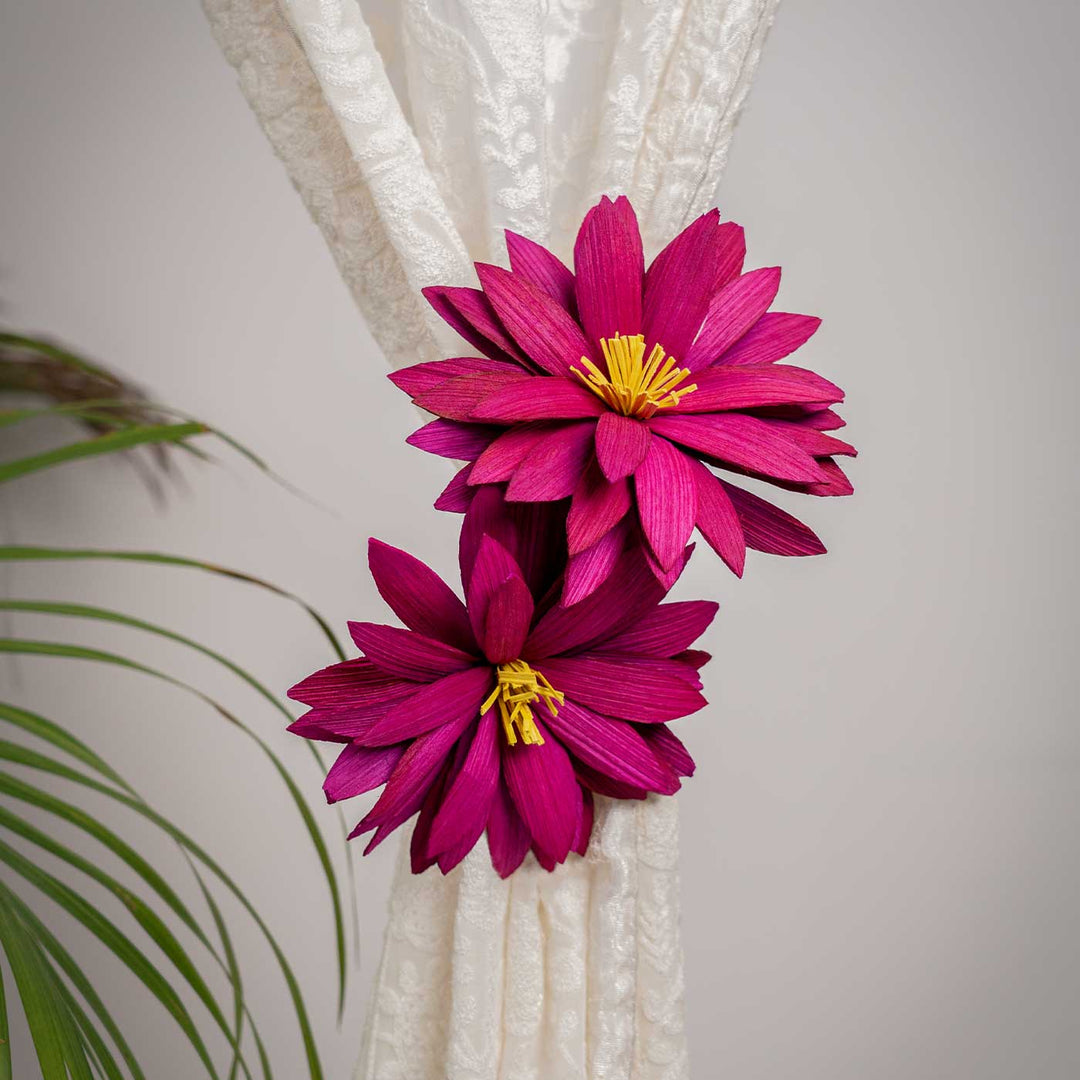Handmade Water Lilly Design Paper Curtain Tie-Back