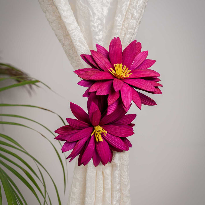 Handmade Water Lilly Design Paper Curtain Tie-Back