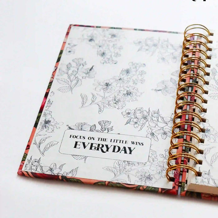Handmade Abstract Blue Undated Planner | 120 Pages