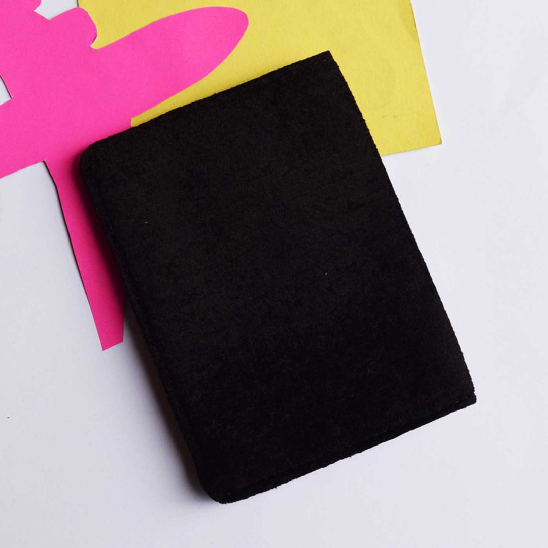 Handmade Embroidered Camera Design Velvet Passport Cover