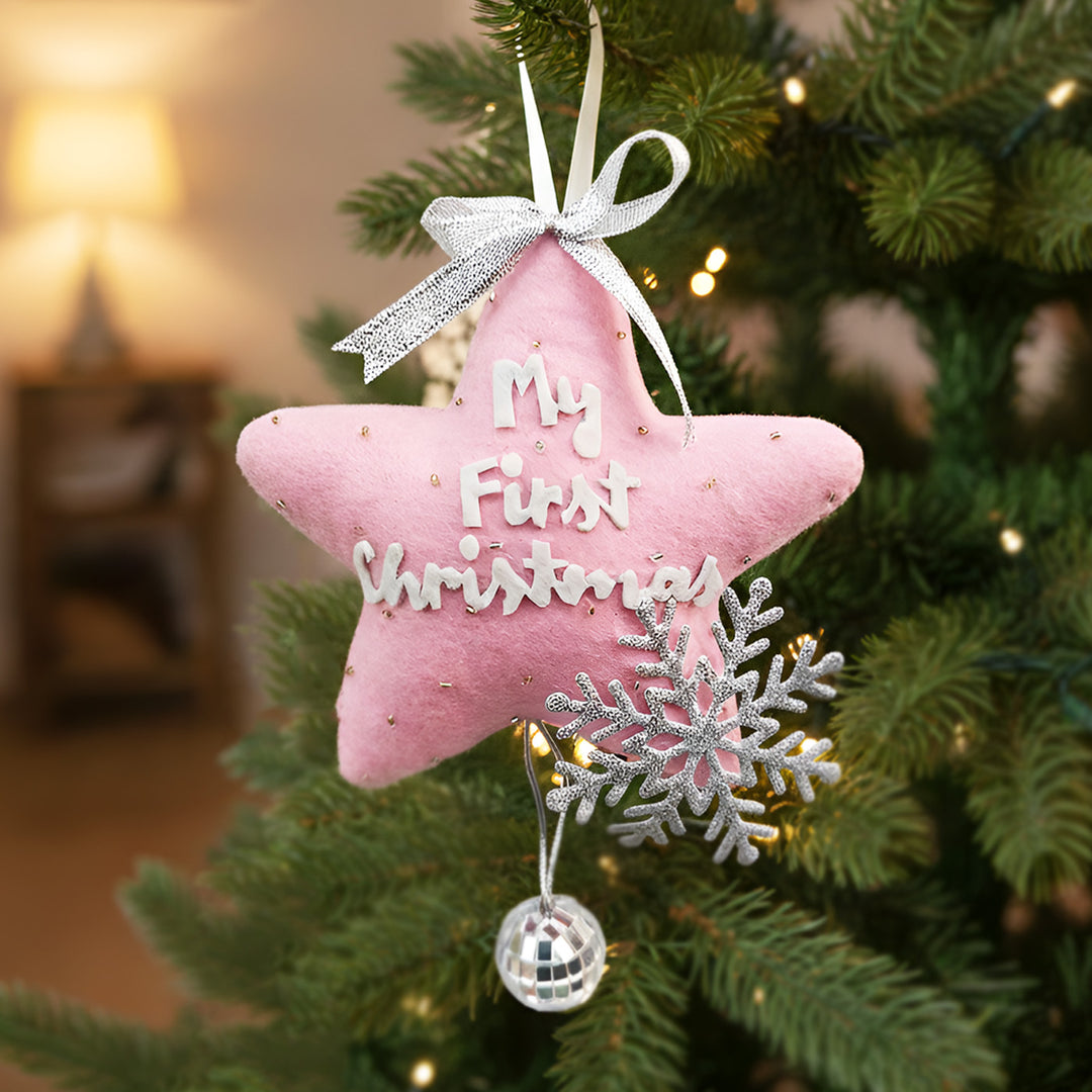 Handmade "My First Christmas" Star Ornament For Tree Decoration