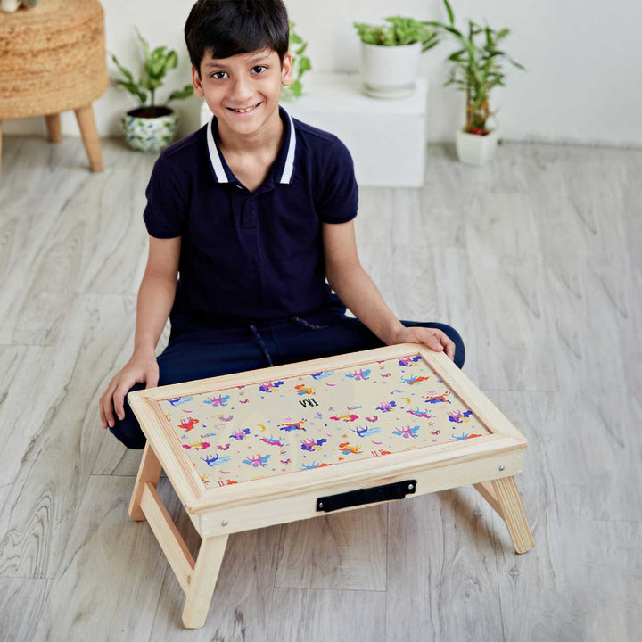 Personalized Magical Unicorn Theme Wooden Foldable Desk