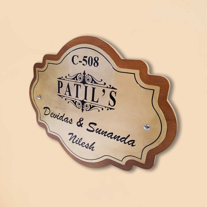 Personalized Engraved Weatherproof Elegant Copper Stainless Steel Name Plate