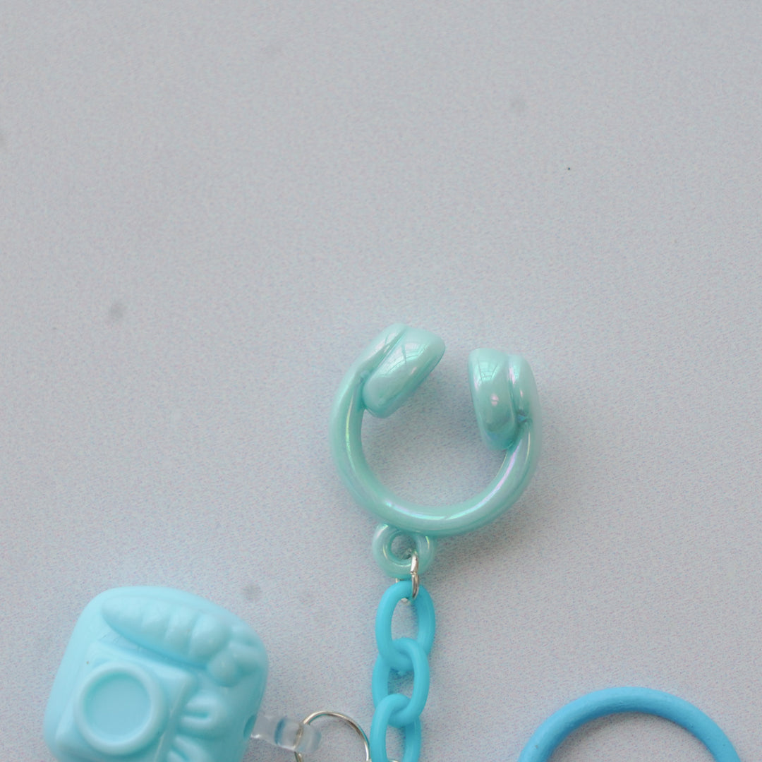 Personalised Initial Name Acrylic Bag Charm With Keyring