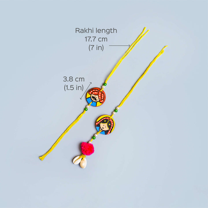 Personalized Terracotta Kulhads & Rakhi Set