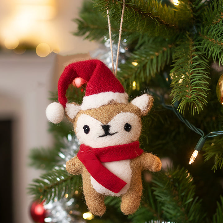 Chilly The Chipmunk Felt Ornament For Christmas Tree Decoration