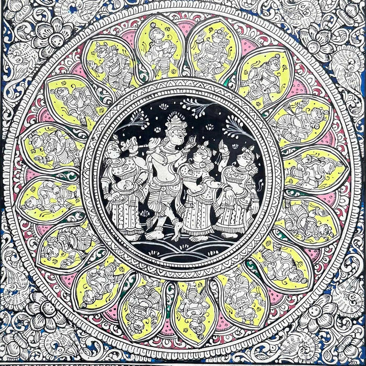 19 X 13 Inch | Handmade Canvas Story Of Krishna Painting