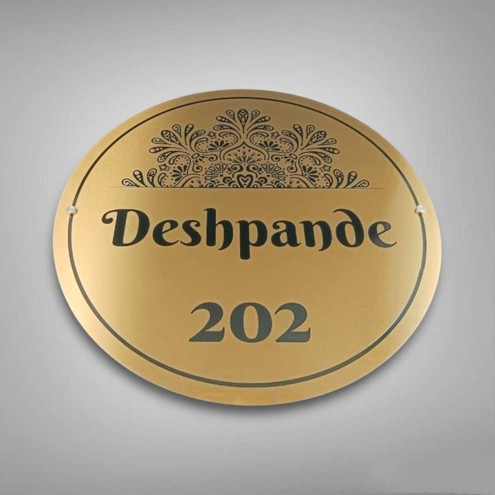Personalized Weatherproof Round Engraved Stainless Steel Name Plate