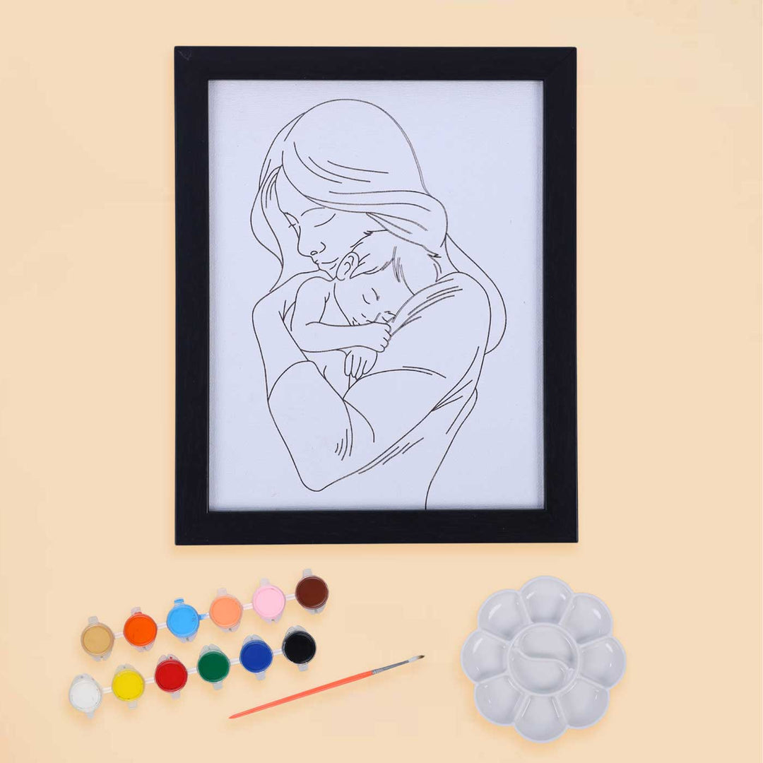 Pre Marked Mother & Baby Painting MDF Wood DIY Kit