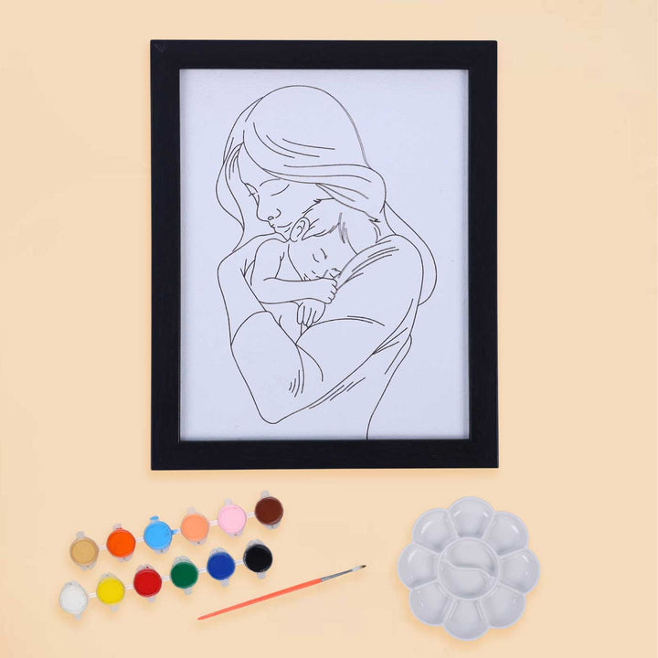 Pre Marked Mother & Baby Painting MDF Wood DIY Kit