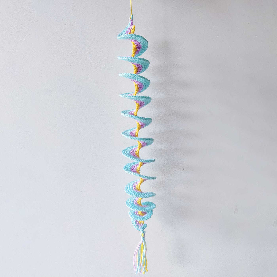 Handmade Spiral Crochet Cotton Hanging For Christmas Wall Decoration