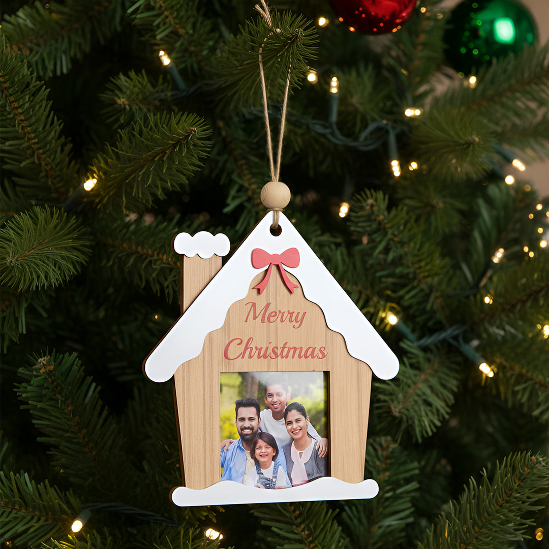 Photo Personalized House Theme Ornament For Christmas Tree Decoration
