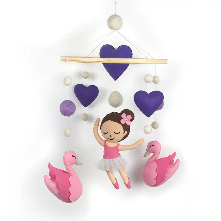 Handmade Ballerina Theme Felt Cot Mobile