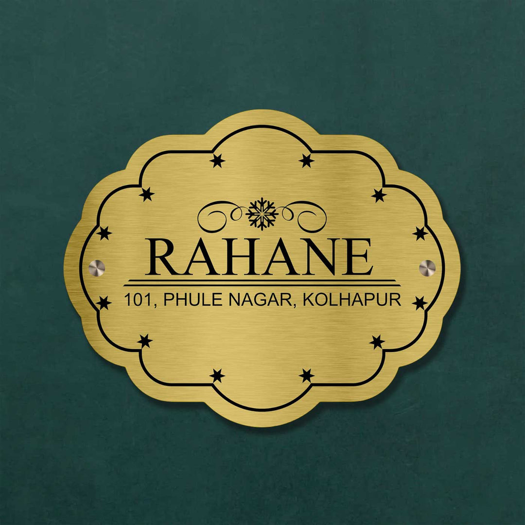 Personalized Weatherproof Cloud Shaped Stainless Steel Name Plate