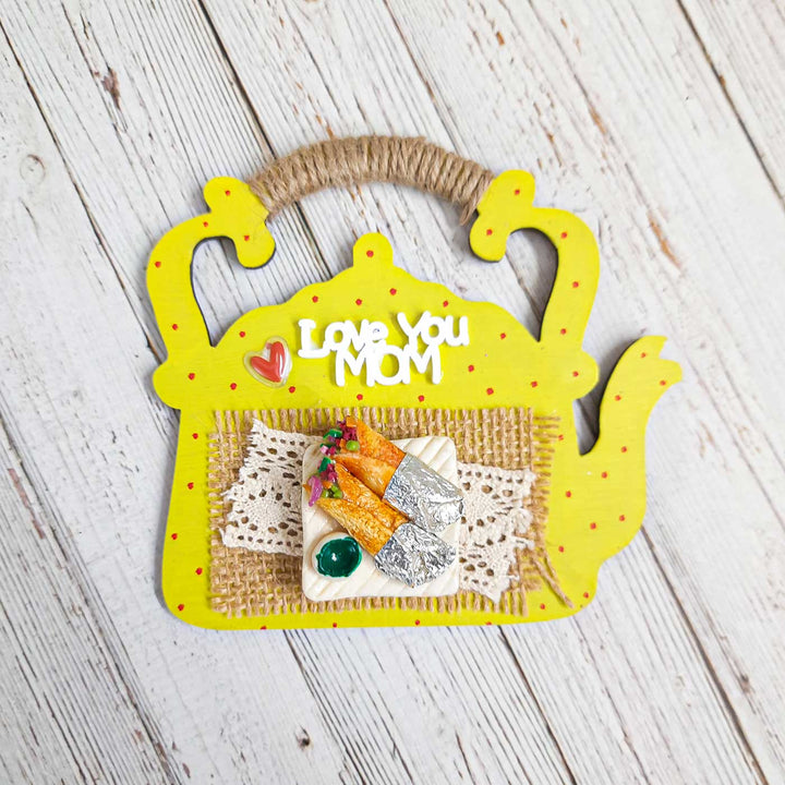 Handmade Polymer Clay Love In Every Bite Wooden Decorative Plaque
