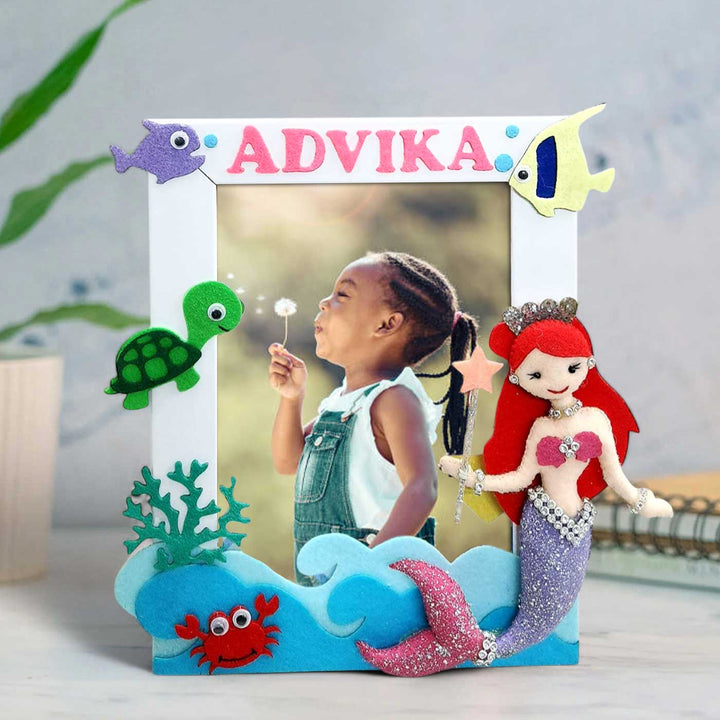 Personalized Little Mermaid Theme Felt Photo Frame