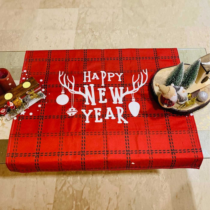 Red Table Mat For Christmas Table Decoration