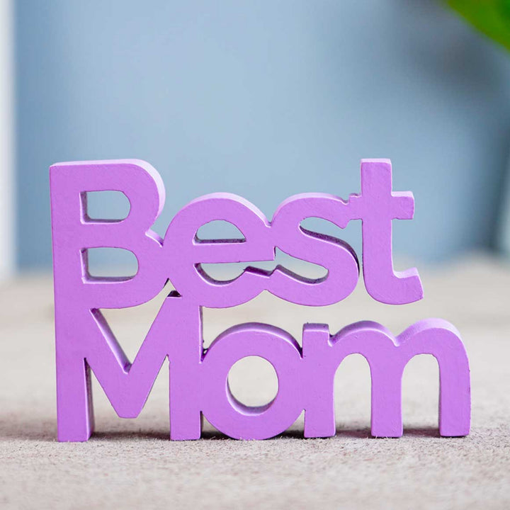 Hand-Painted Best Mom MDF Wood Decorative Plaque For Mothers