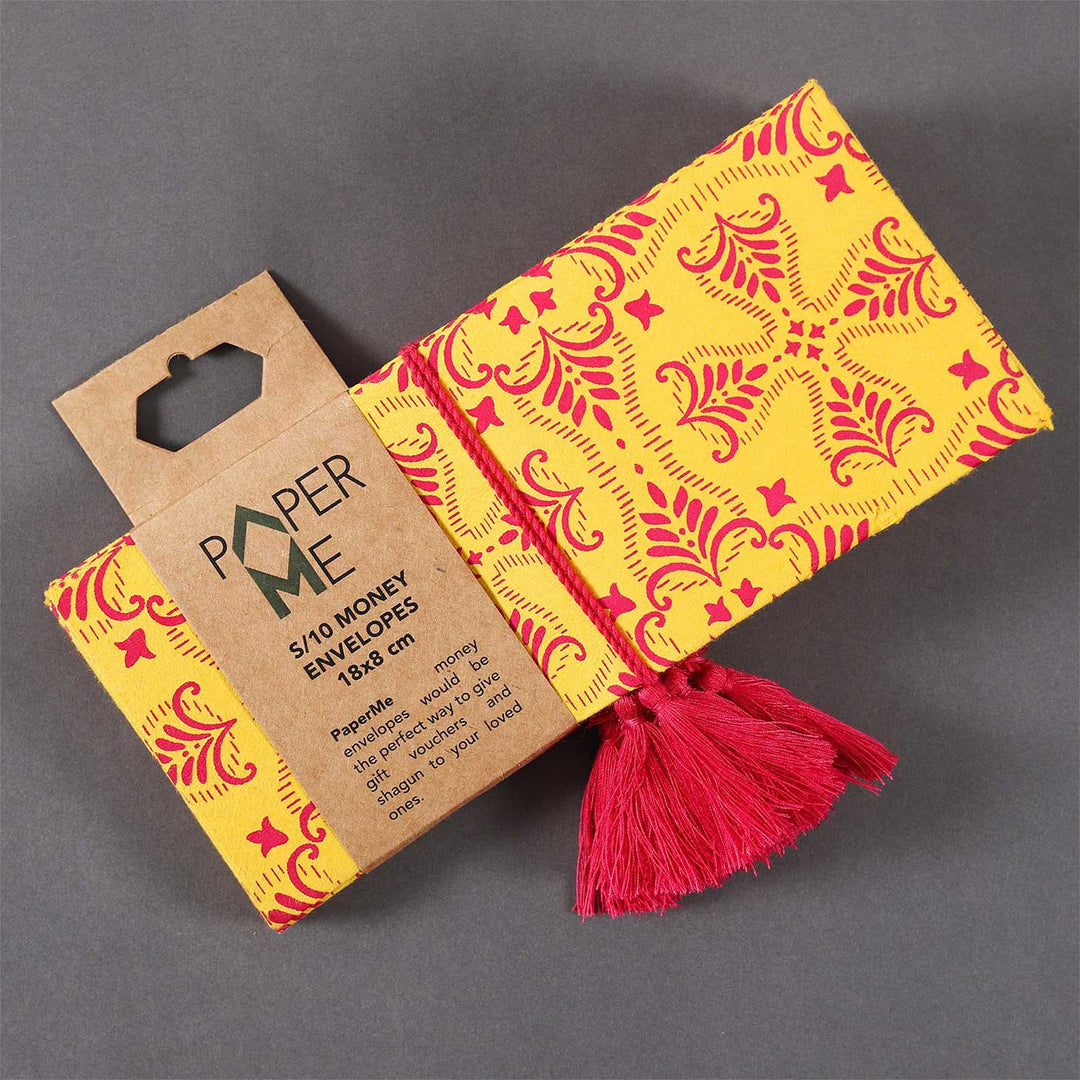 Personalized Handmade Ragini Paper Envelopes | Set Of 10