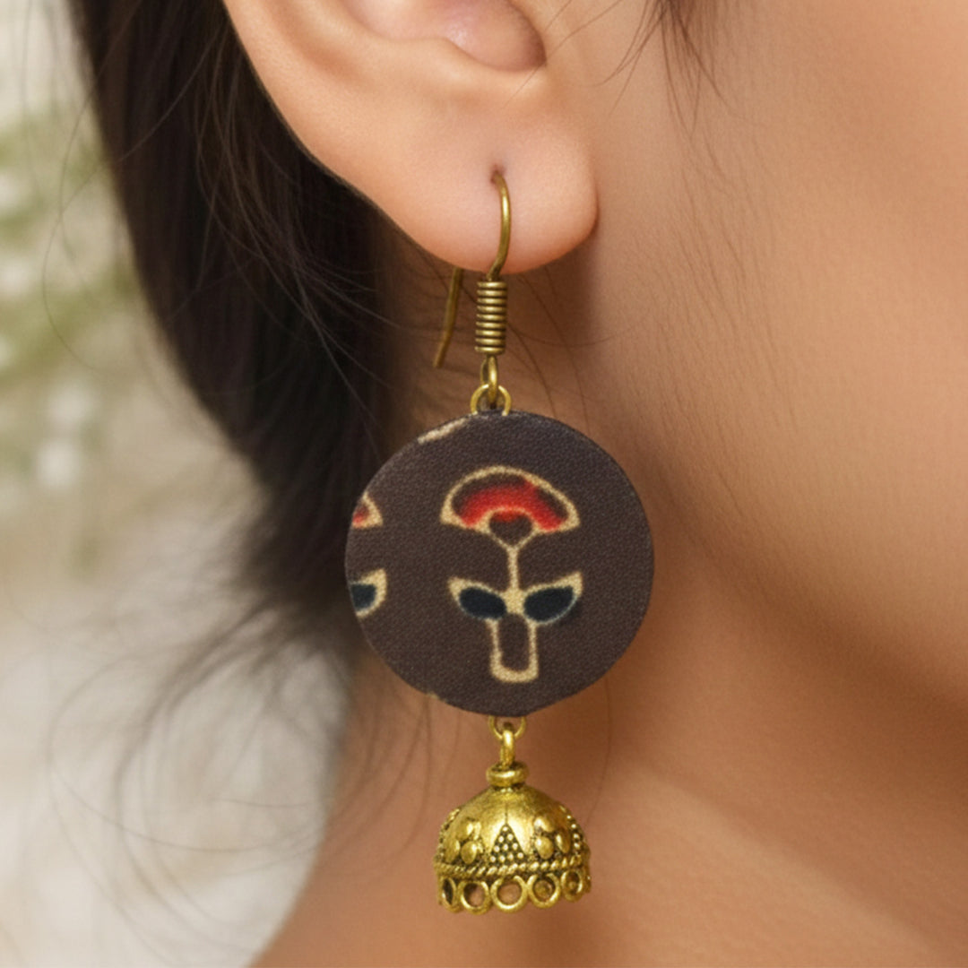 Handmade Drop Motif Jhumki Earrings