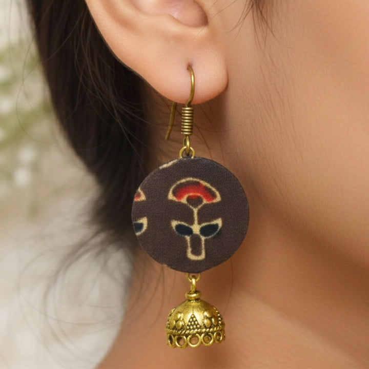 Handmade Drop Motif Jhumki Earrings