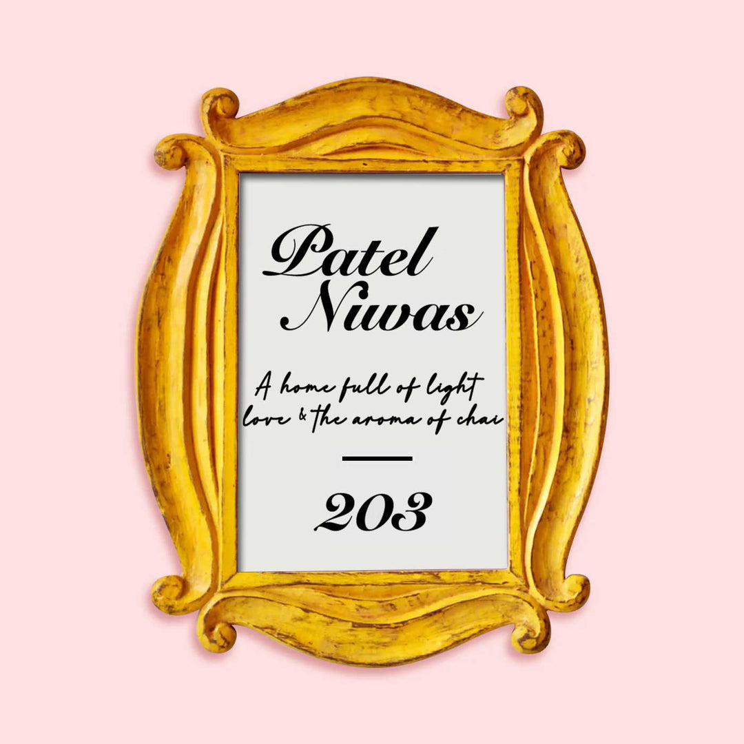 Friends Signature Wooden Personalised Distress Finish Teak Wood Nameplate