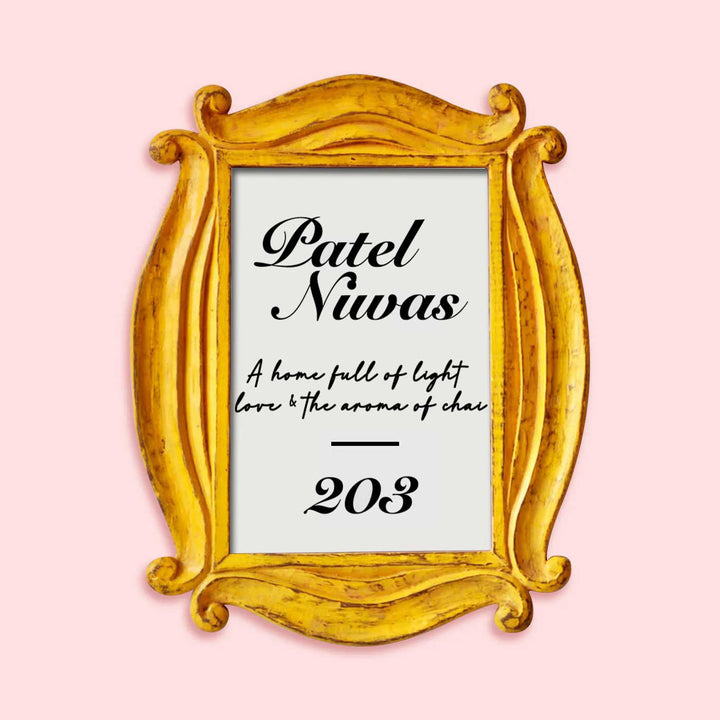 Friends Signature Wooden Personalised Distress Finish Teak Wood Nameplate