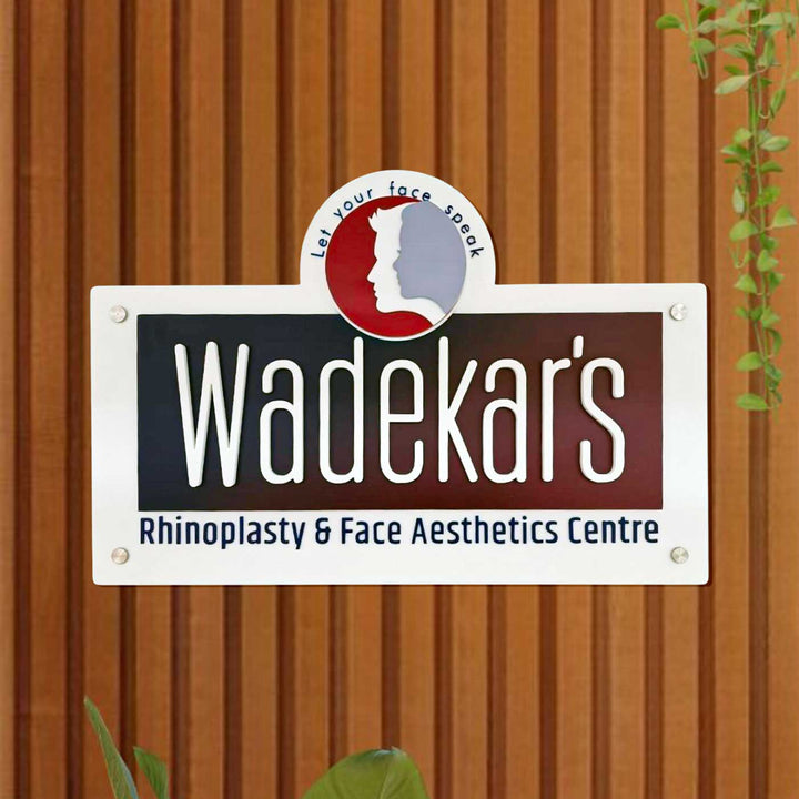 Personalized Acrylic Office Name Plate With Logo