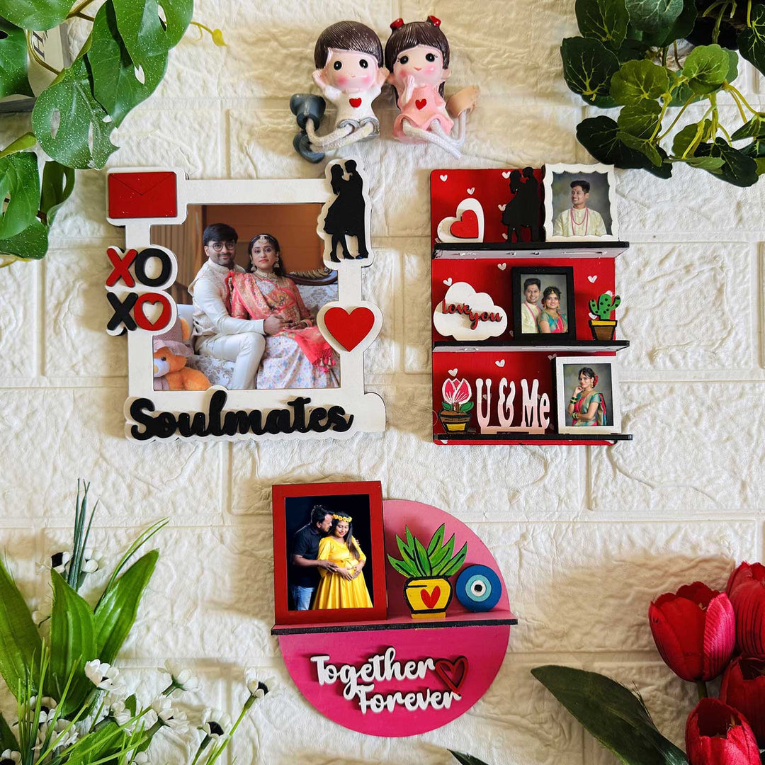 Photo Personalized Handmade You & Me MDF Wood Fridge Magnet With Stand