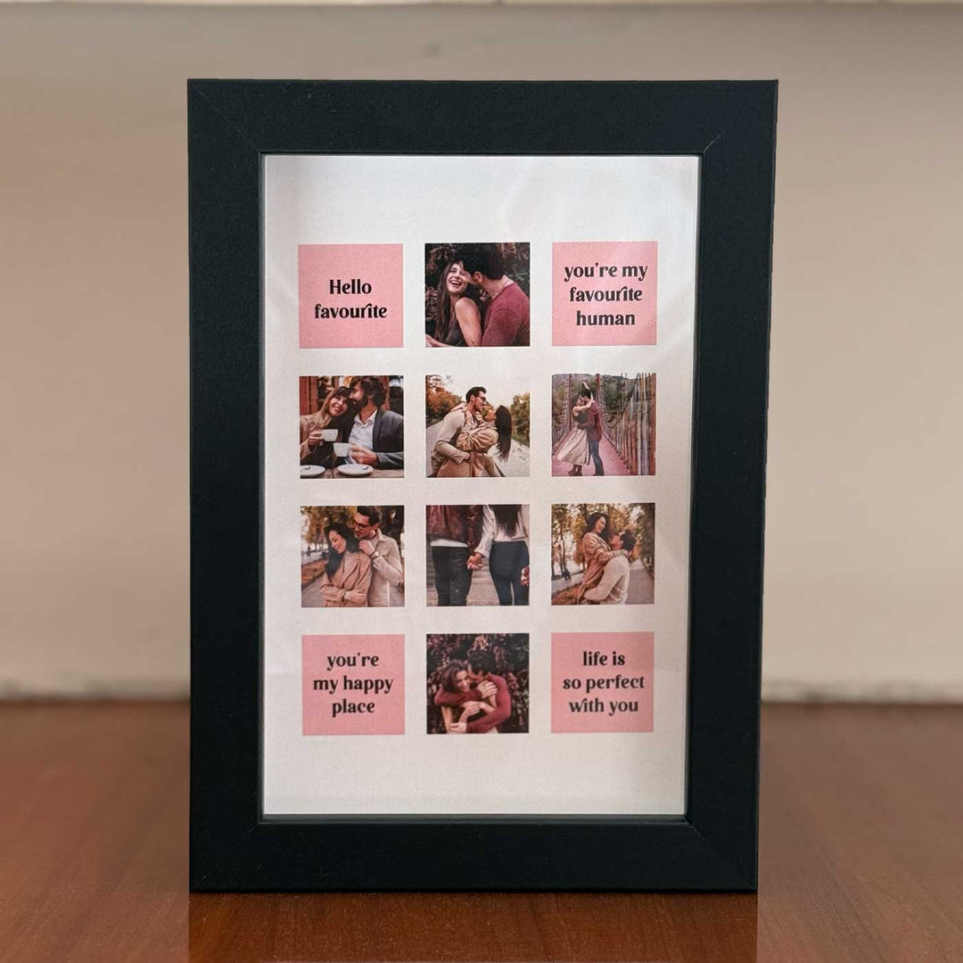 Personalized Photo Grid Frame For Couples
