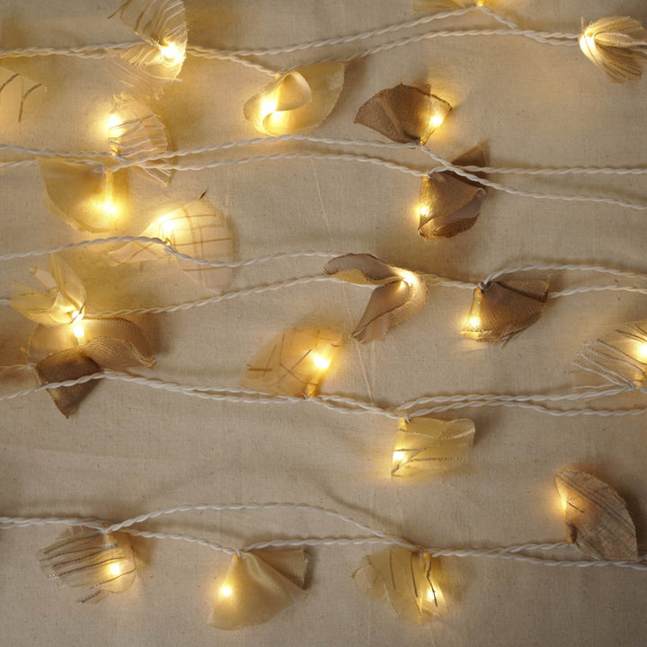 9.15m, 50 Bulbs | Handmade Pastel Organza Fabric LED Fairy Light