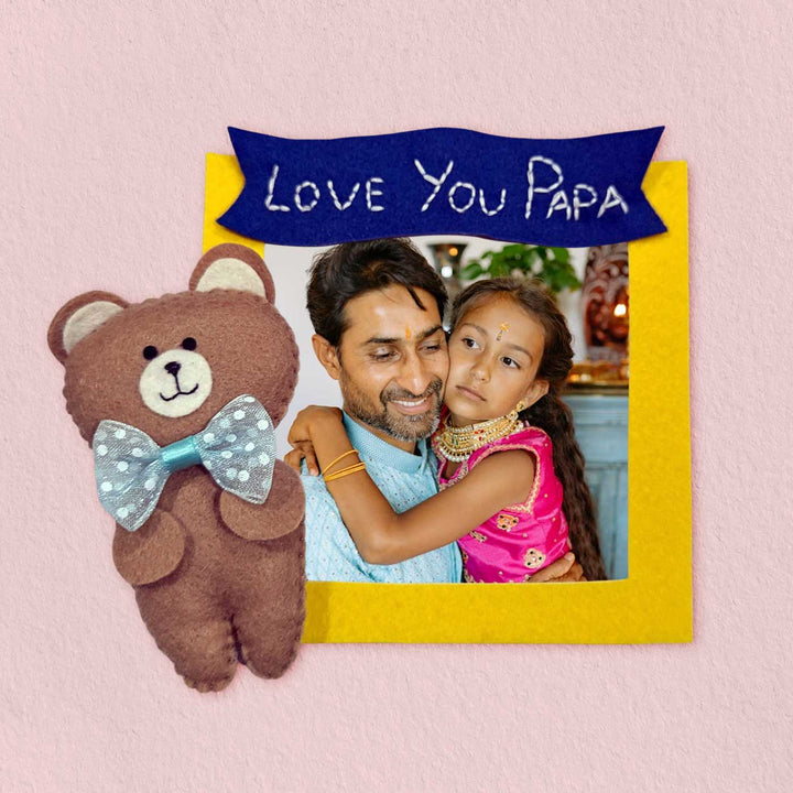 Photo Personalized Handmade Teddy Theme Felt Fridge Magnet